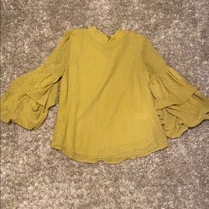 Ruffled sleeve blouse